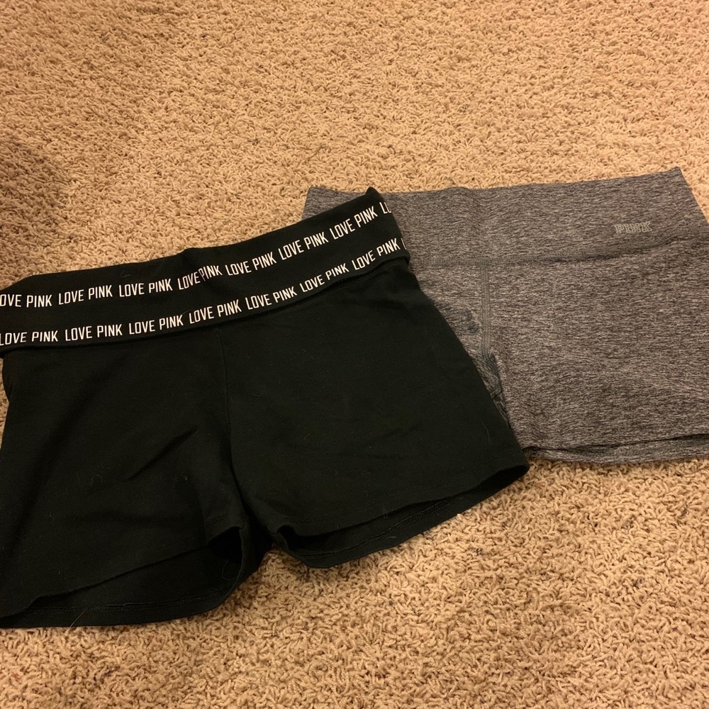 NWOT Pink Brand Yoga Shorts, both Size Small